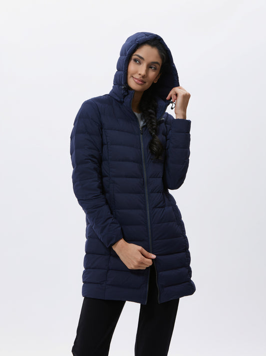 Leera Stretch Down Long Line Jacket Womens