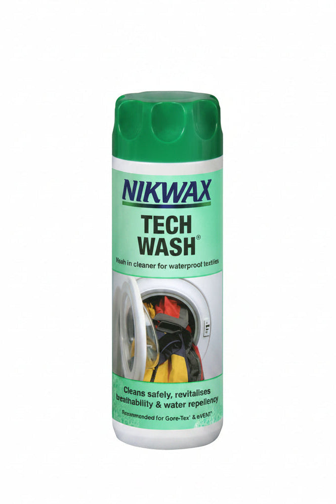 Nikwax Tech Wash bottle on a white background
