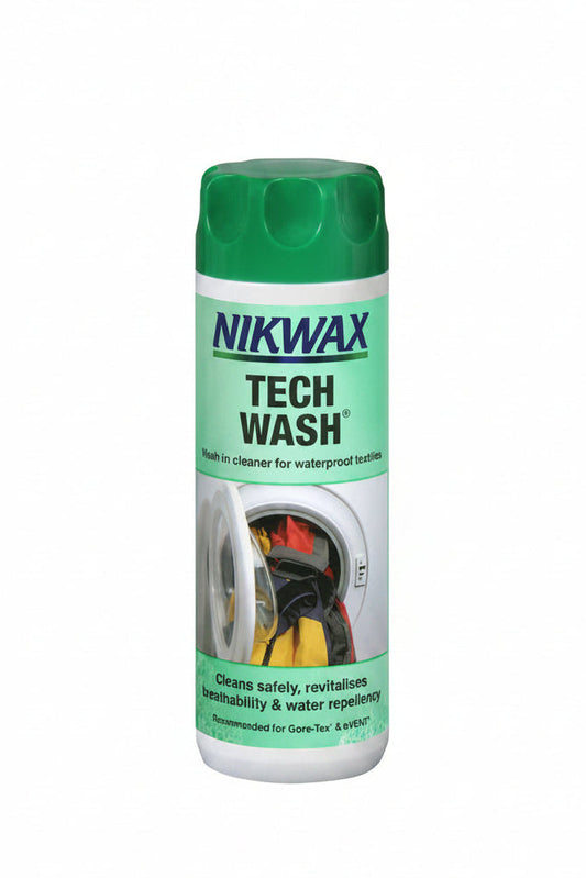 Nikwax Tech Wash bottle on a white background