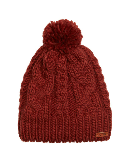 Crystal Womens Chunky Knit Pom Pom Beanie
